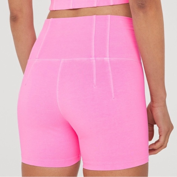 Offline by Aerie Washed Hot Pink Bike Shorts, 4 inch - Picture 3 of 4